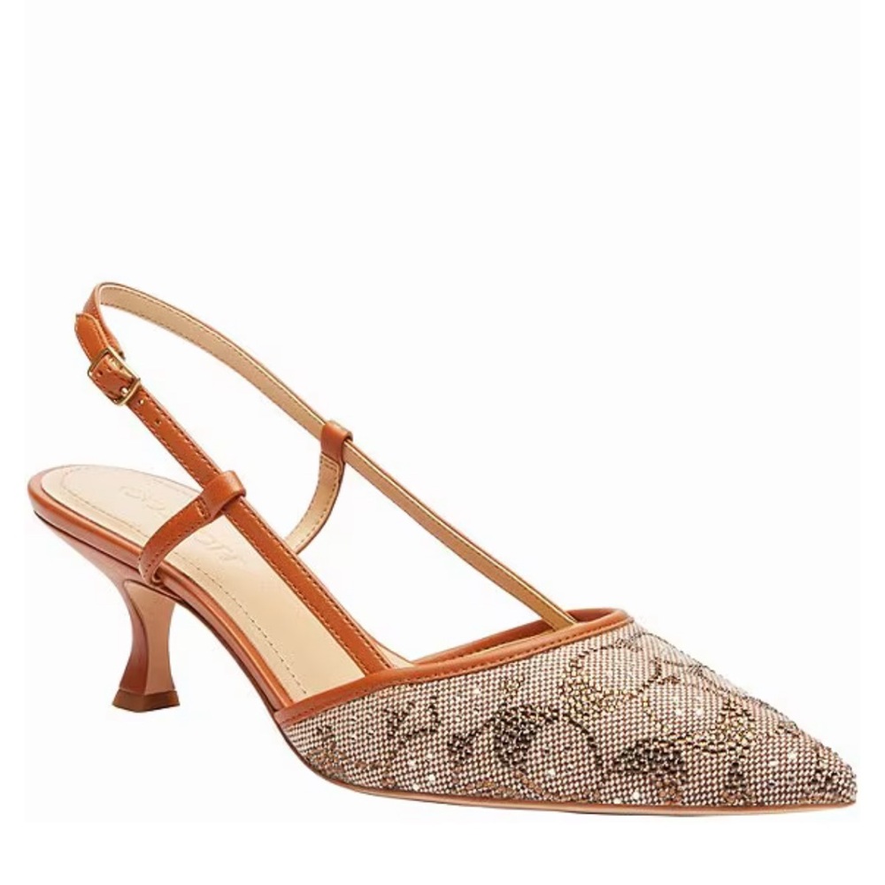 COACH Rosie Signature Jacquard Slingback Pumps